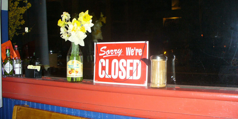 Closed sign