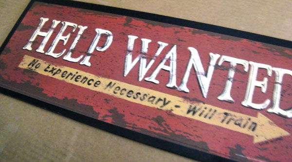 Help wanted sign